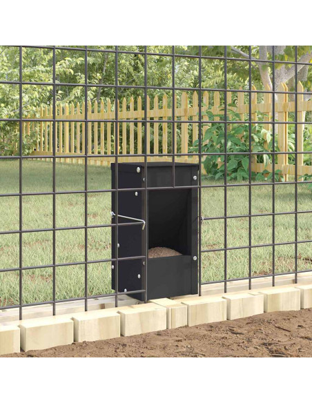 Mangiatore per conigli Nero 12,5 x 12,5 x 25 cm