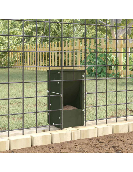 Mangiatore per conigli Verde oliva 12,5 x 12,5 x 25 cm