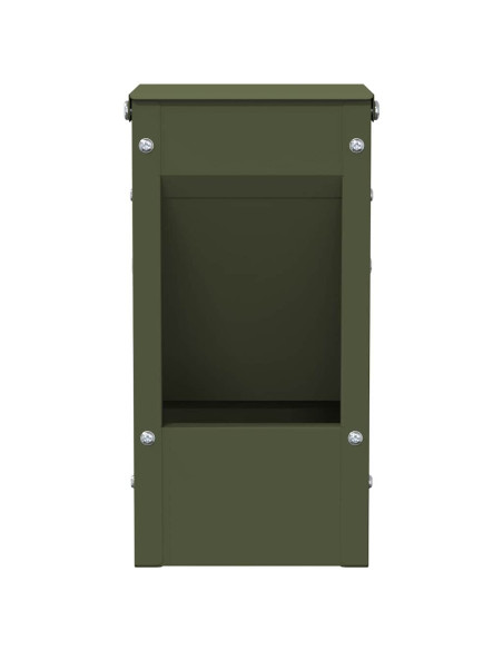 Mangiatore per conigli Verde oliva 12,5 x 12,5 x 25 cm