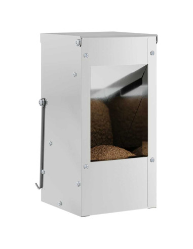 Mangiatore per conigli Argento 12,5 x 12,5 x 25 cm