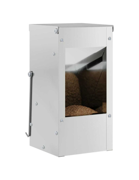 Mangiatore per conigli Argento 12,5 x 12,5 x 25 cm