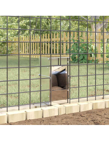 Mangiatore per conigli Argento 12,5 x 12,5 x 25 cm