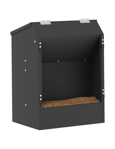 Mangiatore per conigli Nero 64.5 x 25.5 x 45.5 cm