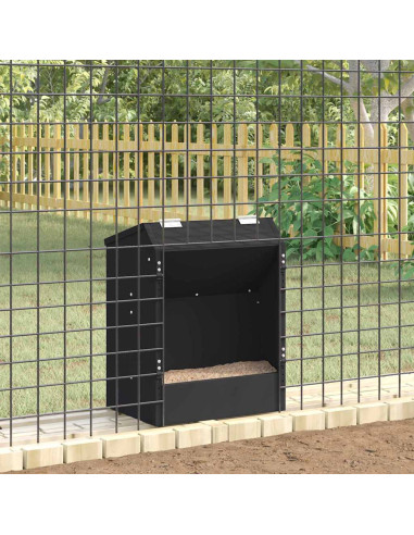 Mangiatore per conigli Nero 64.5 x 25.5 x 45.5 cm