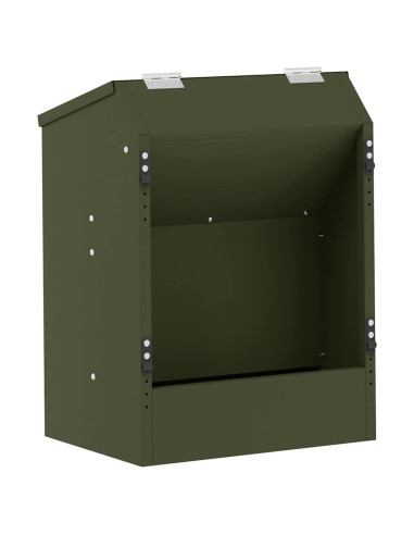 Mangiatore per conigli Verde oliva 64.5 x 25.5 x 45.5 cm
