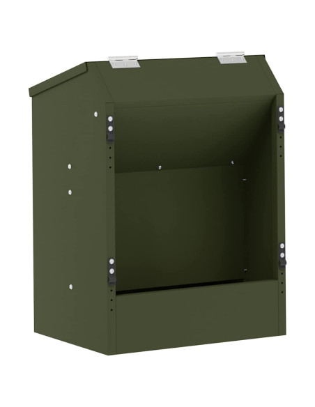 Mangiatore per conigli Verde oliva 64.5 x 25.5 x 45.5 cm