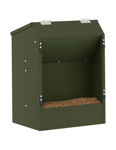 Mangiatore per conigli Verde oliva 64.5 x 25.5 x 45.5 cm