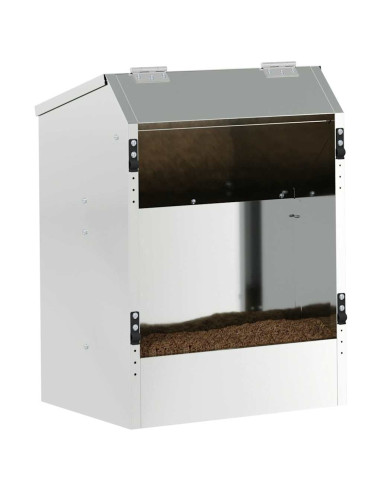 Mangiatore per conigli Argento 64.5 x 25.5 x 45.5 cm