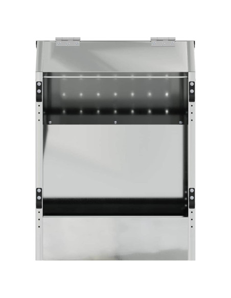 Mangiatore per conigli Argento 64.5 x 25.5 x 45.5 cm