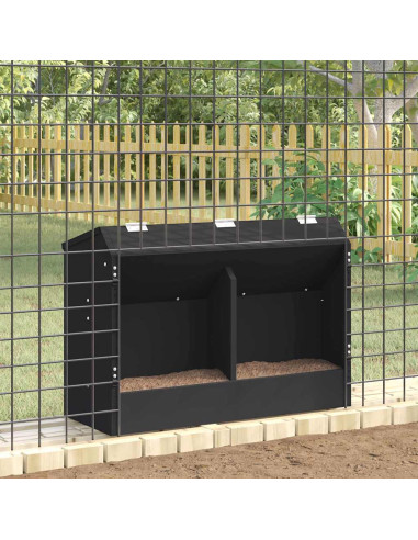 Mangiatore per conigli Nero 64.5 x 25.5 x 45.5 cm