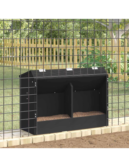 Mangiatore per conigli Nero 64.5 x 25.5 x 45.5 cm