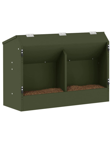 Mangiatore per conigli Verde oliva 64.5 x 25.5 x 45.5 cm