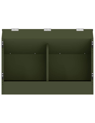 Mangiatore per conigli Verde oliva 64.5 x 25.5 x 45.5 cm