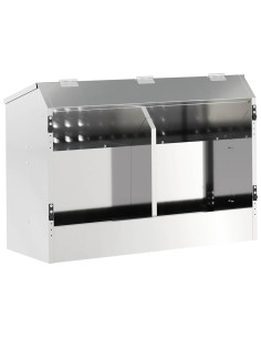 Mangiatore per conigli Argento 64.5 x 25.5 x 45.5 cm 2