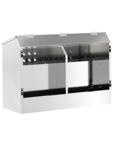 Mangiatore per conigli Argento 64.5 x 25.5 x 45.5 cm