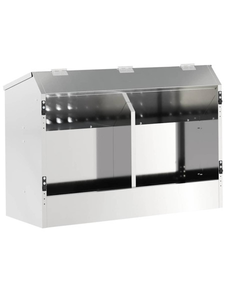 Mangiatore per conigli Argento 64.5 x 25.5 x 45.5 cm