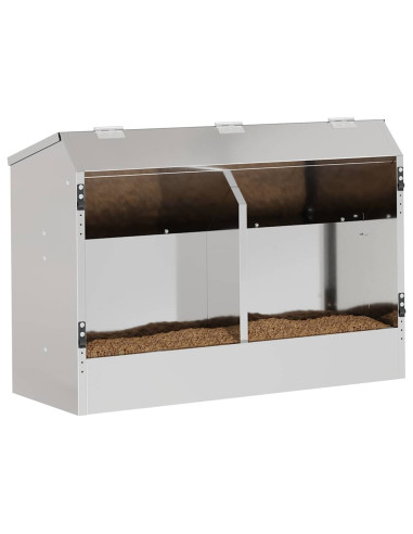 Mangiatore per conigli Argento 64.5 x 25.5 x 45.5 cm