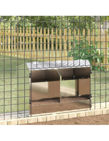 Mangiatore per conigli Argento 64.5 x 25.5 x 45.5 cm