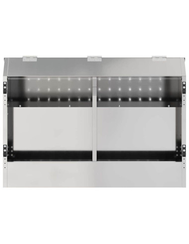 Mangiatore per conigli Argento 64.5 x 25.5 x 45.5 cm