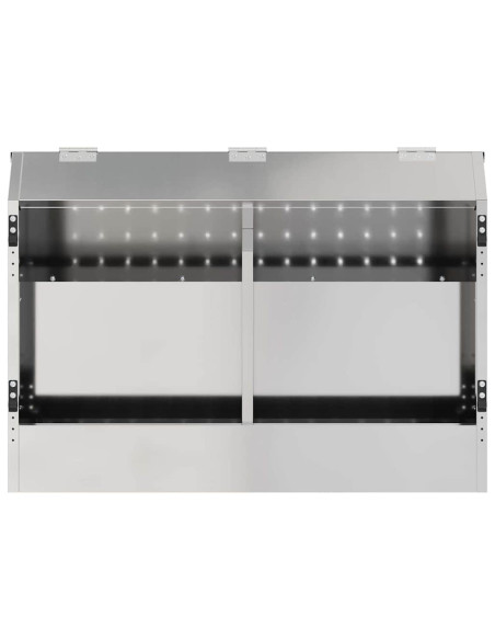 Mangiatore per conigli Argento 64.5 x 25.5 x 45.5 cm