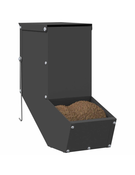 Mangiatore per conigli Nero 12,5 x 26 x 28,5 cm