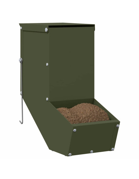 Mangiatore per conigli Verde oliva 12,5 x 26 x 28,5 cm