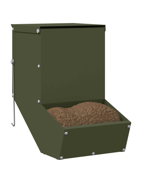 Mangiatore per conigli Verde oliva 17,5 x 26 x 28,5 cm