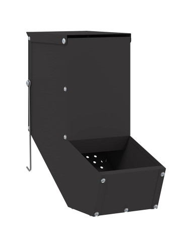 Mangiatore per conigli Nero 12,5 x 26 x 28,5 cm