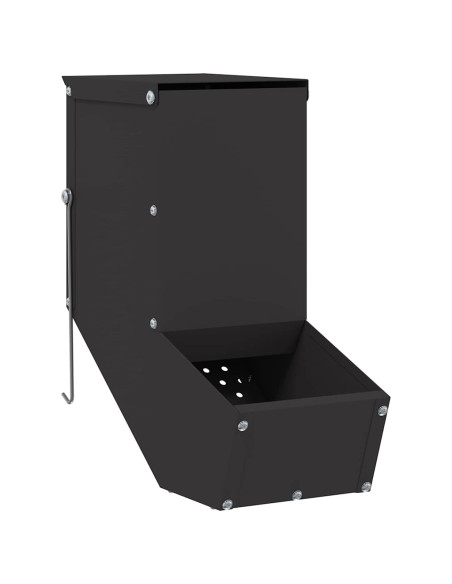 Mangiatore per conigli Nero 12,5 x 26 x 28,5 cm