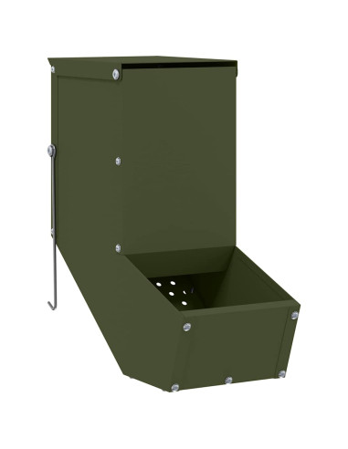 Mangiatore per conigli Verde oliva 12,5 x 26 x 28,5 cm