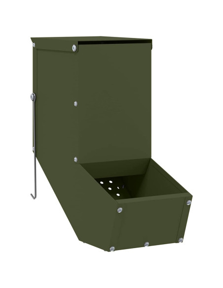 Mangiatore per conigli Verde oliva 12,5 x 26 x 28,5 cm