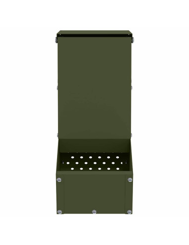 Mangiatore per conigli Verde oliva 12,5 x 26 x 28,5 cm