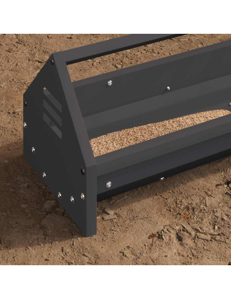 Mangiatoia per polli Nero 108 x 20,5 x 20 cm