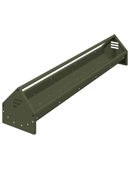 Mangiatoia per polli Verde oliva 108 x 20,5 x 20 cm