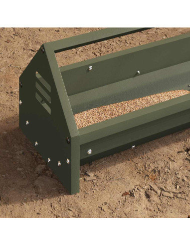 Mangiatoia per polli Verde oliva 108 x 20,5 x 20 cm