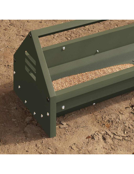 Mangiatoia per polli Verde oliva 108 x 20,5 x 20 cm