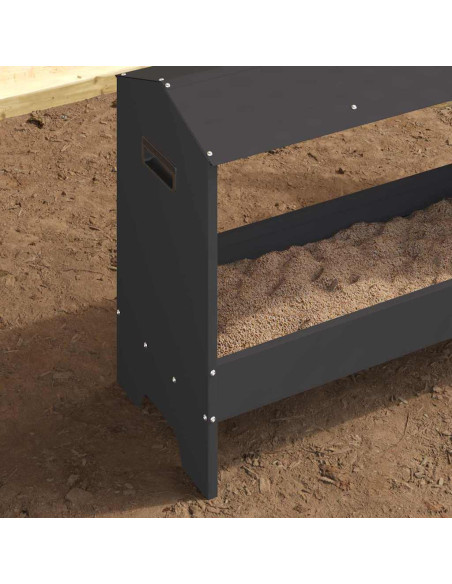 Mangiatoia per polli Nero 81 x 32 x 53,5 cm