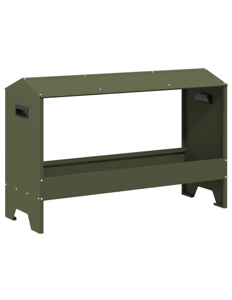 Mangiatoia per polli Verde oliva 81 x 32 x 53,5 cm