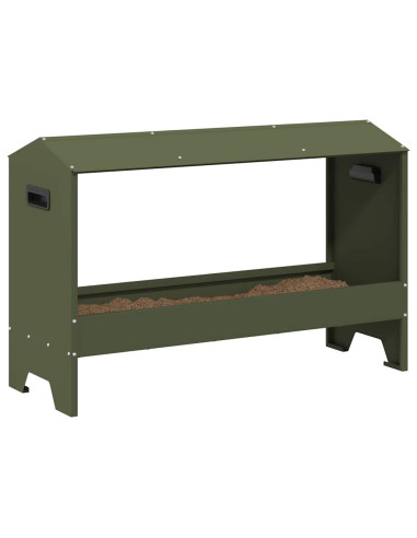 Mangiatoia per polli Verde oliva 81 x 32 x 53,5 cm