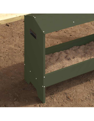 Mangiatoia per polli Verde oliva 81 x 32 x 53,5 cm