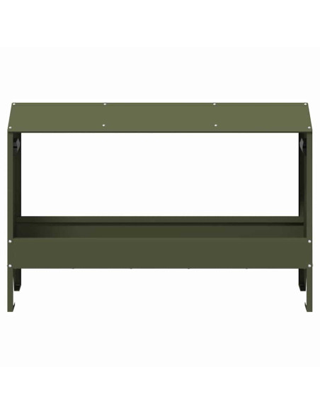 Mangiatoia per polli Verde oliva 81 x 32 x 53,5 cm