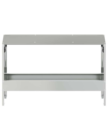 Mangiatoia per polli Argento 81 x 32 x 53,5 cm Acciaio zincato