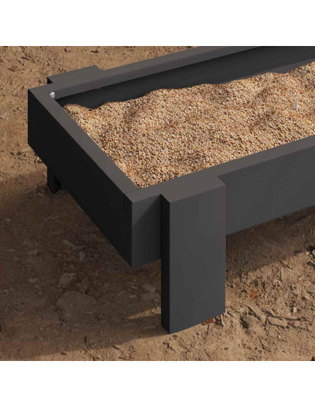 Mangiatoia per polli Nero 80 x 28 x 13.5 cm