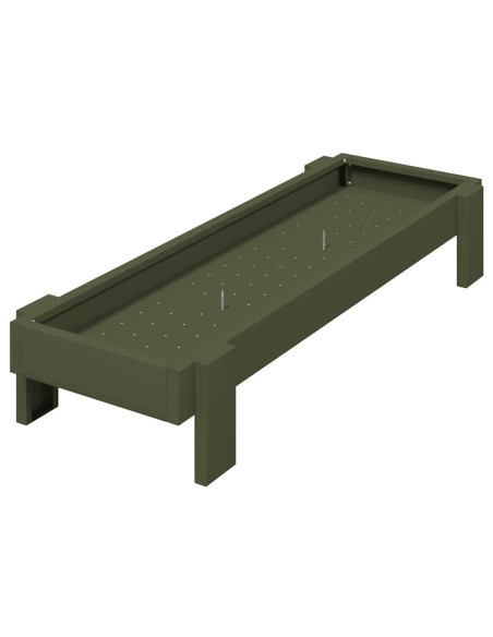 Mangiatoia per polli Verde oliva 80 x 28 x 13.5 cm