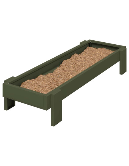 Mangiatoia per polli Verde oliva 80 x 28 x 13.5 cm