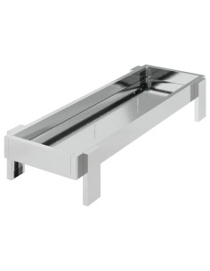 Mangiatoia per polli Argento 80 x 28 x 13.5 cm Acciaio zincato 2