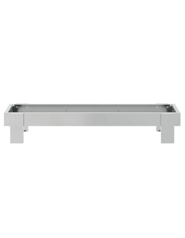 Mangiatoia per polli Argento 80 x 28 x 13.5 cm Acciaio zincato