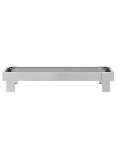 Mangiatoia per polli Argento 80 x 28 x 13.5 cm Acciaio zincato