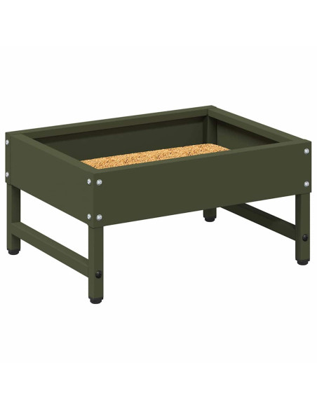 Mangiatore per Uccelli Verde oliva 80 x 28 x 13.5 cm