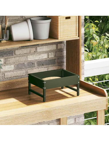 Mangiatore per Uccelli Verde oliva 80 x 28 x 13.5 cm